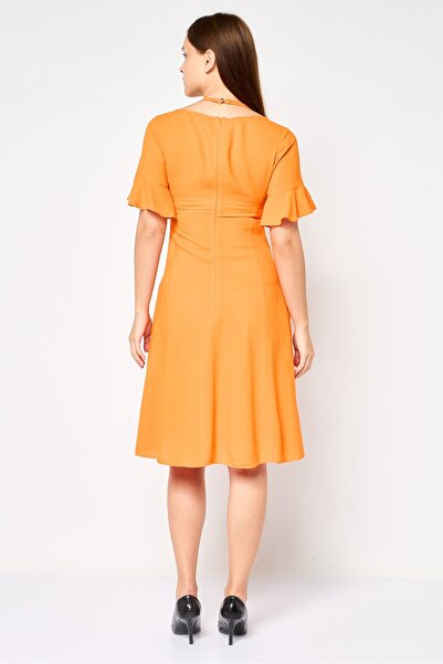 Stella McCartney Women Solid A-Line Dress, Orange