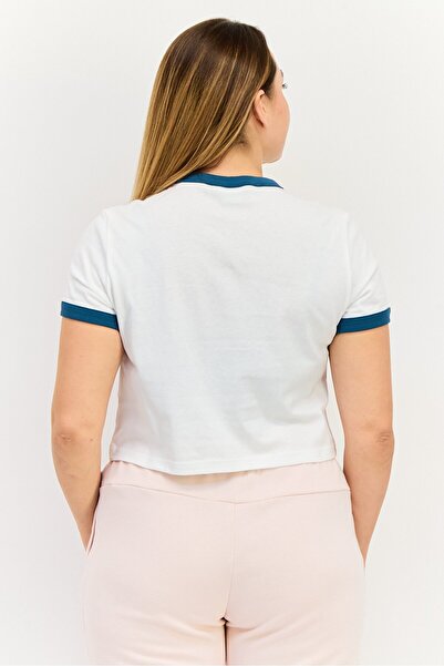 Puma Women Sportswear Fit Graphic Print Outdoor Crop Top, White