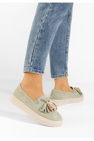 B T Shoes Zelené dámské espadrilky Graziela