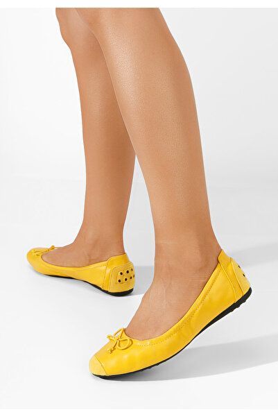 B T Shoes Žlté balerínky Amania V2
