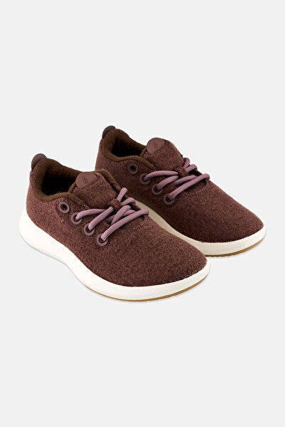 Allbirds حذاء جري نسائي من الصوف برباط، لون أرجواني عاصف