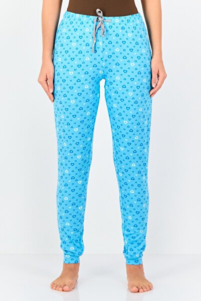 Zivame بنطلون بيجاما نسائي برباط ومطبوع بالكامل، متعدد الألوان