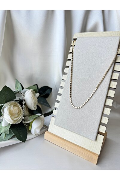 XUPING JEWELRY Xuping Kuyumcu Model 14K Altın Kaplama Ezme Zincir