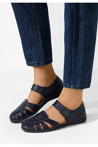 B T Shoes Tmavě modré dámské baleríny Emmeline