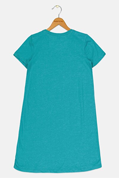 Zivame x Disney Kids Girl Mickey Mouse Print Sleepwear Dress, Baltic