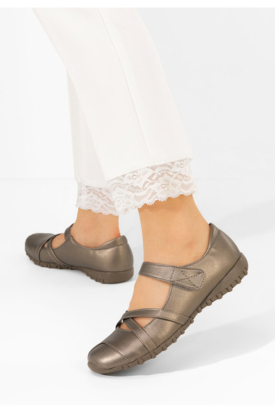 B T Shoes Sivé sportove balerinky Espada