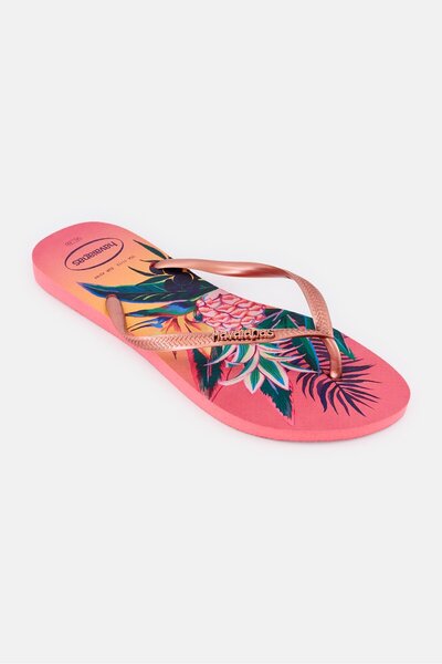 Havaianas Women Slim Tropical Slip On Slippers, Multicolor