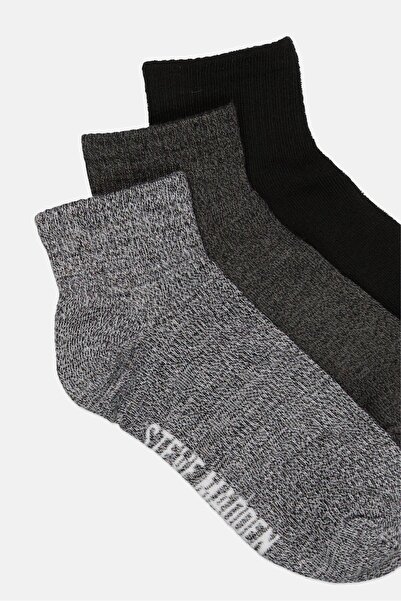 Steve Madden Women 6 Pairs Brand Logo Quarter Socks, Multicolor