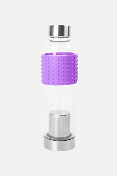 Asobu Ice Tea Infuser Glass Bottle 400ml, Purple