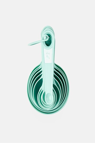 Farberware 12 Pieces Plastic Measuring Spoons Set, Light Green