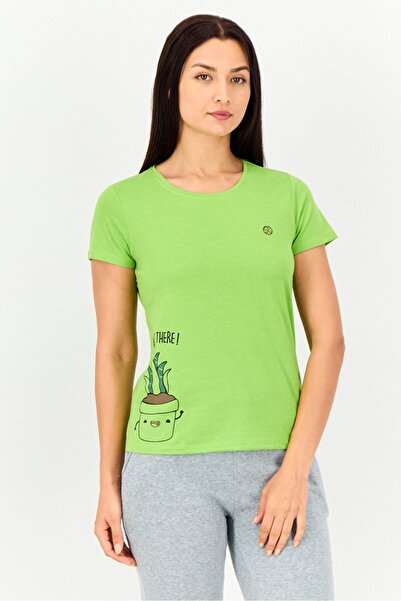 Zivame x Rosaline Women 2 Pieces Allover Print Short Sleeve Sleepwear Top, Mu...