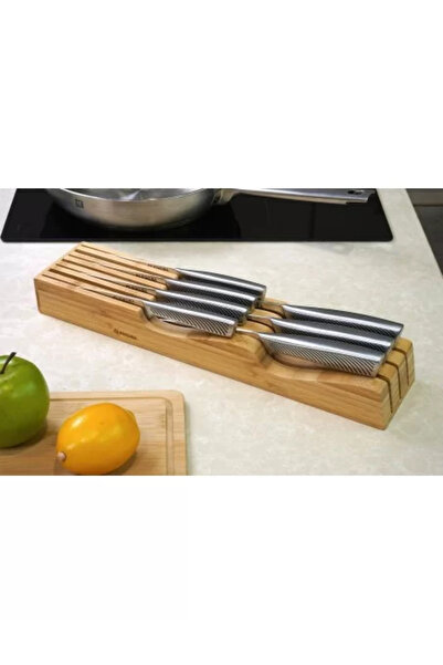 Zokura Knife Storage Stand, Bamboo, 42.5 x 9.8 cm -