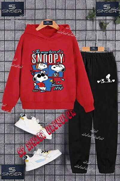 SS SİNSER Παιδικό Unisex Σετ Φόρμας με Κουκούλα "SNOPY SINCE 1950" με Ειδική ...