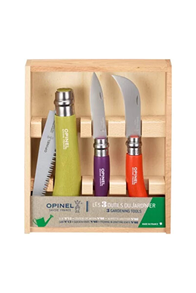 Opinel Set 3 Gardening Knives, Stainless Steel -