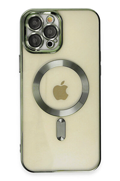 NewFace غطاء حماية مغناطيسي لهاتف آيفون 12 برو ماكس من سيبتيم - أخضر داكن