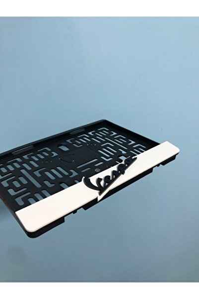 3ALAZERPLEKSİ VESPA BEYAZ SİYAH PLEKSİ MOTOR PLAKALIĞI