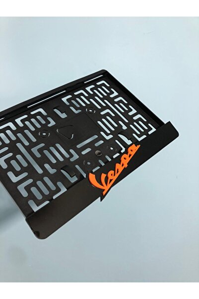 3ALAZERPLEKSİ VESPA TURUNCU PLEKSİ MOTOR PLAKALIĞI