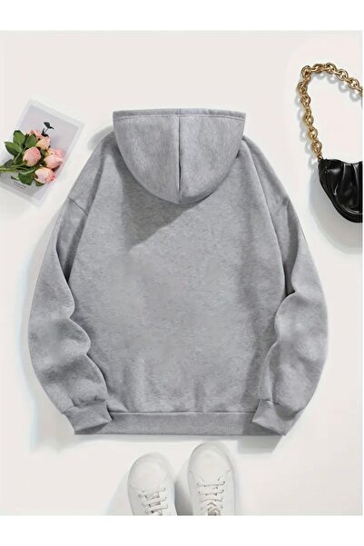 FUFLUNS ΤΥΠΩΜΕΝΟ OVERSIZE UNISEX ΓΥΝΑΙΚΕΙΟ/ΑΝΔΡΙΚΟ ΦΟΥΤΕΡ ΜΕ ΚΑΠΟΥΝΤΣΟ