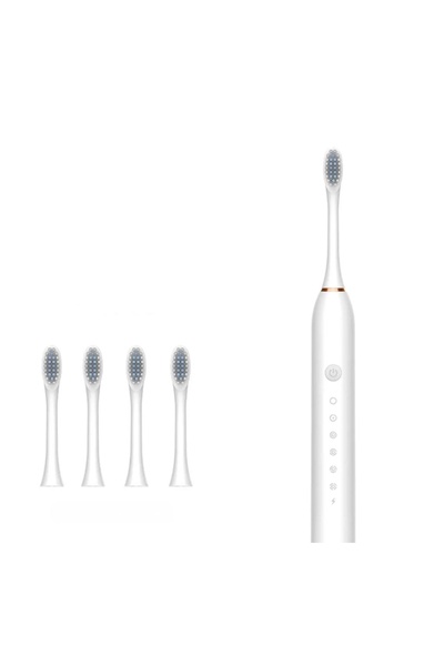 OEM Periuță de dinți electrică pentru adulți, x3, 6 programe de curățare, 4 capete incluse, 42000 impulsuri/min, IPX7, W