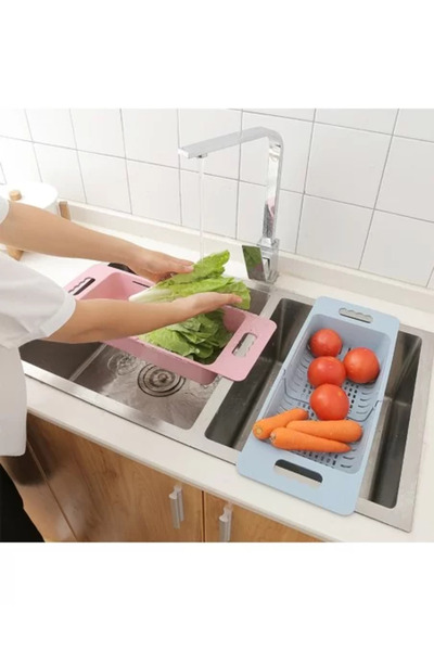 Zokura Cos pentru scurgere, extensibil, plastic, 38-48 x 18,5 x 8 cm