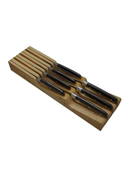 Zokura Knife Storage Stand, Bamboo, 42.5 x 9.8 cm -