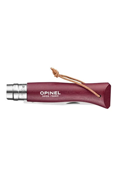 Opinel Pocket Knife N°08, Stainless Steel, 8.5 cm, 'Colorama', Garnet -