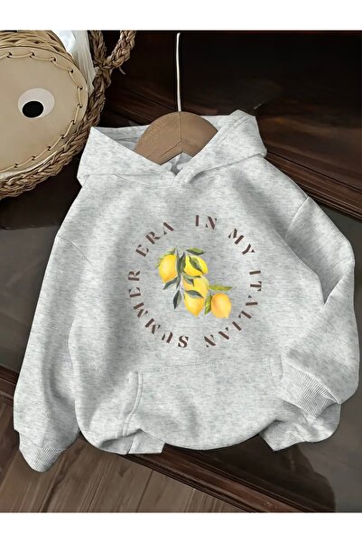 FUFLUNS SUMMER ERA LEMON PRINT OVERSIZE UNISEX FEMEIE/BĂRBAȚI SWEATSHIRT CU C...