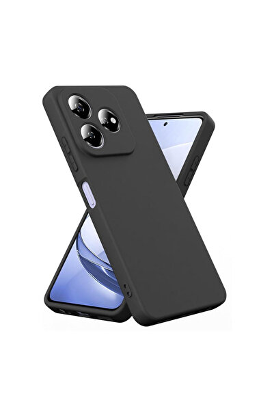 HONOR Husă din silicon catifelat compatibilă cu 400 Lite, cu protecție pentru cameră - Neagră