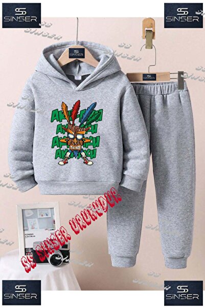 SS SİNSER Παιδικό Unisex Σετ Φόρμας με Κουκούλα και Ειδική Στάμπα "SIRTLAN MA...