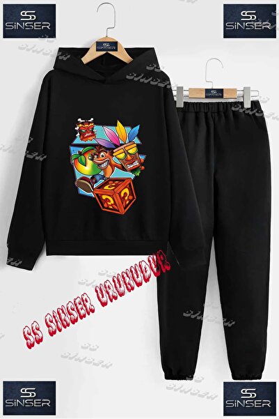 SS SİNSER Παιδικό Unisex Σετ Φόρμας με Κουκούλα "SIRTLAN MASKE GRAFT " με Ειδ...