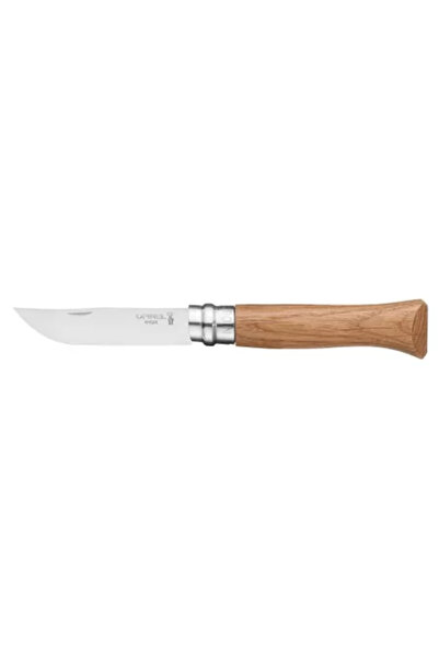 Opinel Pocket knife N°08, stainless steel, 8.5 cm, 'Tradition Luxe', Oak