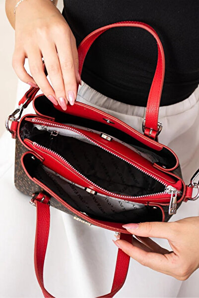 Just Polo Women's Embossed Patterned Luxury Shoulder Bag Shoulder Bag