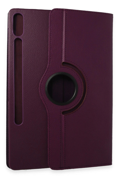 NewFace حافظة سامسونج جالاكسي X610 تاب S9 FE بلس 12.4 حافظة جلدية 360 درجة للتابلت - أرجواني GNZRZ