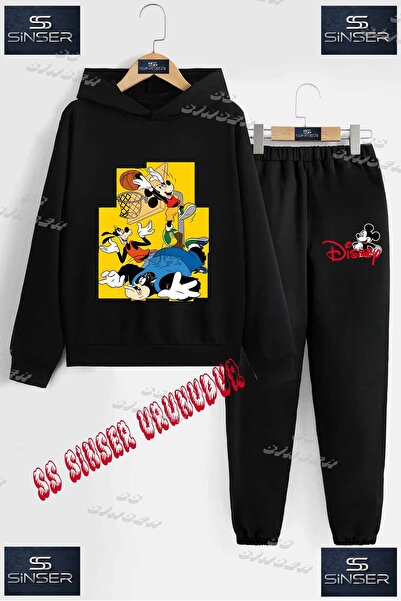 SS SİNSER Παιδικό Unisex Σετ Φόρμας με Κουκούλα με Ειδική Στάμπα  "MICKEY BAS...