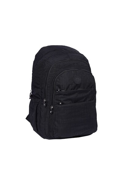 Case Club Relaxion 1625 Waterproof Fabric Middle School-High School Crinkle Backpack Black