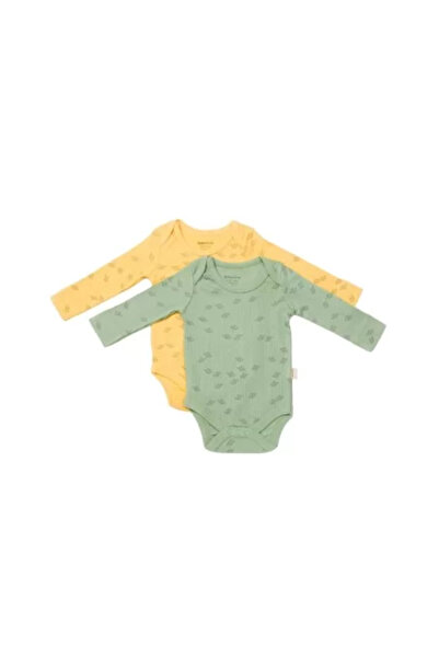 BabyCosy Set 2 body-uri cu mânecă lungă pentru bebeluși, BabyCosy, 50% modal ...