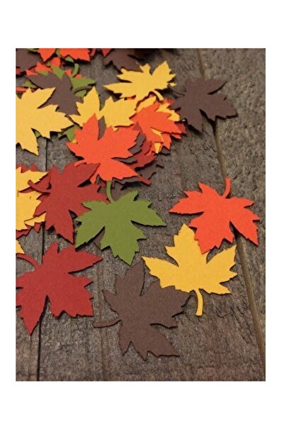 hediyehobihersey Hazır Kesilmiş Çınar Yaprakları, Safari Pasta Baskısı Uyumlu 3-3,5cm lik Yapraklar