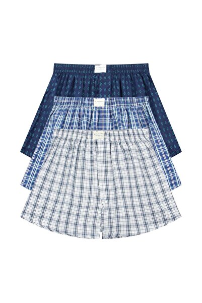 Giordano بوكسر رجالي من القطن البوبلين بقصّة عادية، عبوة من 3 قطع