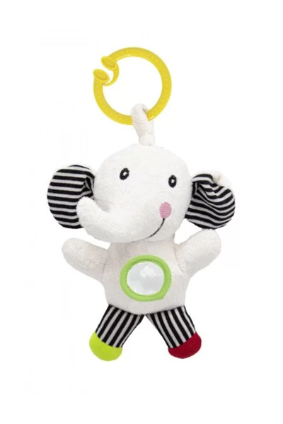 Babyjem Jucărie de pluș vibrantă pentru bebeluși, elefant, 6 luni+ (culoare: ...