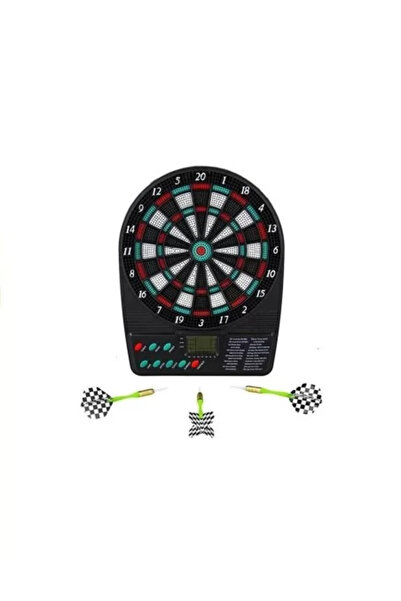 LeanToys Elektronická šipková hra s displejem, 18 her, 3 šipky, 2–8 hráčů, LeanToys, 1654