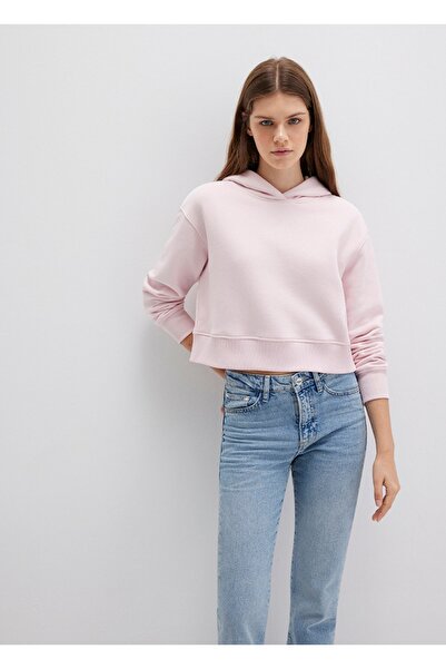Mavi Hooded Boxy Fit Pink Sweatshirt