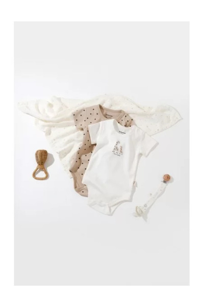 BabyCosy Set 2 body-uri bebe unisex Girafa, BabyCosy, 100% cotton