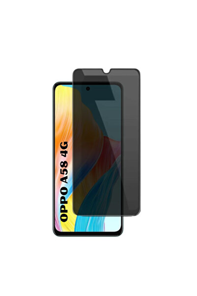 OPPO Folie de sticlă Privacy compatibilă cu A58 4G - Full Glue