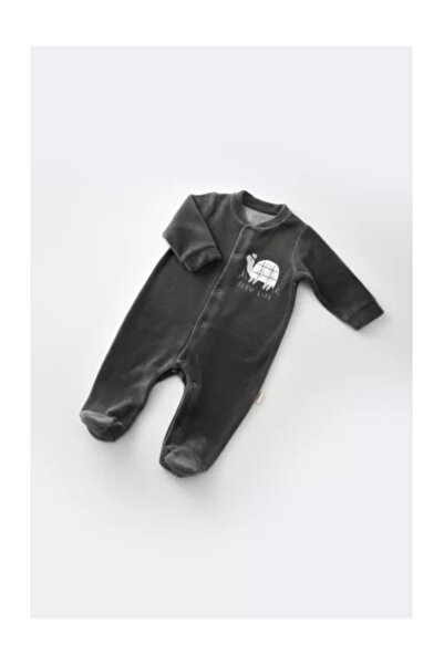 BabyCosy Set Broscuta cu salopeta si body din 80% bumbac si 20% poliester - Antracit