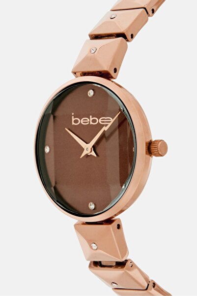 Bebe Women BB3730S/04M Stainless Steel Analog Watch 24 mm, Rose Gold