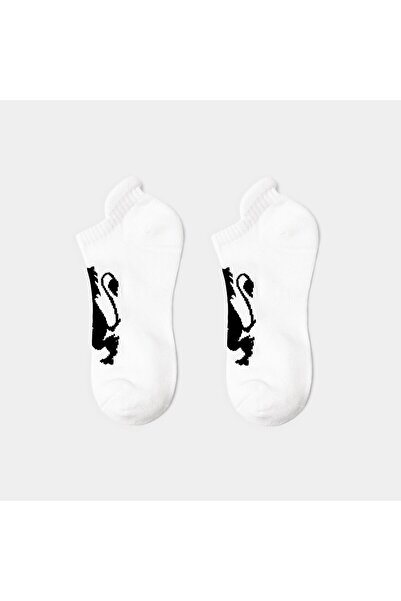 Giordano Unisex Lion Logo Socks: 2-Pack Cotton Blend Ankle Length