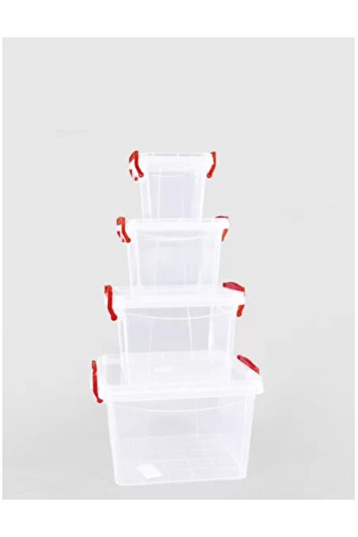 sterk Set of Square Food Containers Maya 0.3 L, 0.6 L, 1.5 L, 3 L