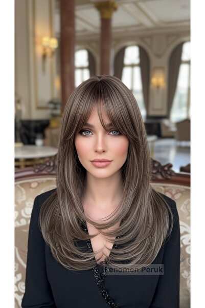 Fenomen Peruk Vip Röfleli Gerçek Saç Dokusunda Peruk F-2