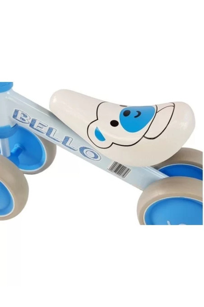 LeanToys Bicicleta fara pedale, cu roti duble, pentru copii, Blue Bello