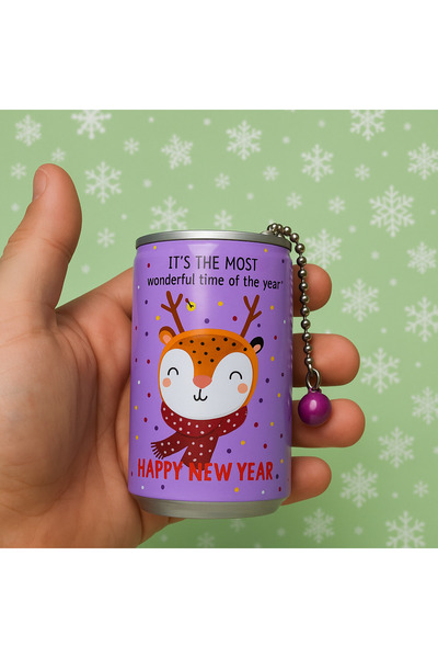 Mersi SHOP Purple Portable Canned Wet Wipes and Keychain - 30 Refillable Hygi...